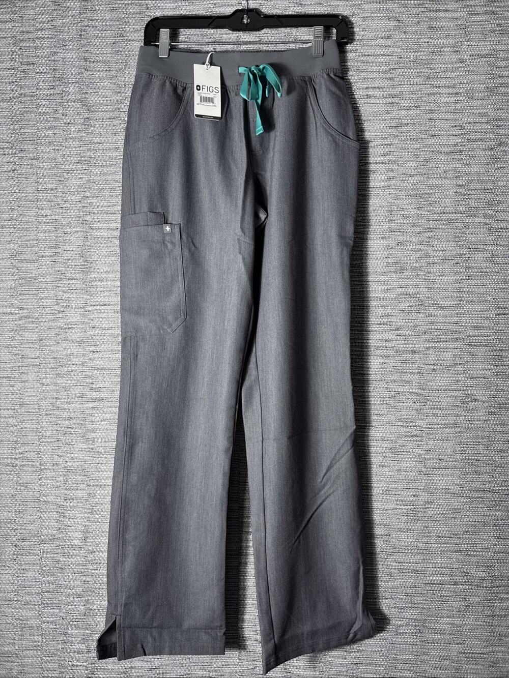 Figs Kade Straight Leg Cargo Scrub Pants, Grey, XSR